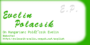 evelin polacsik business card